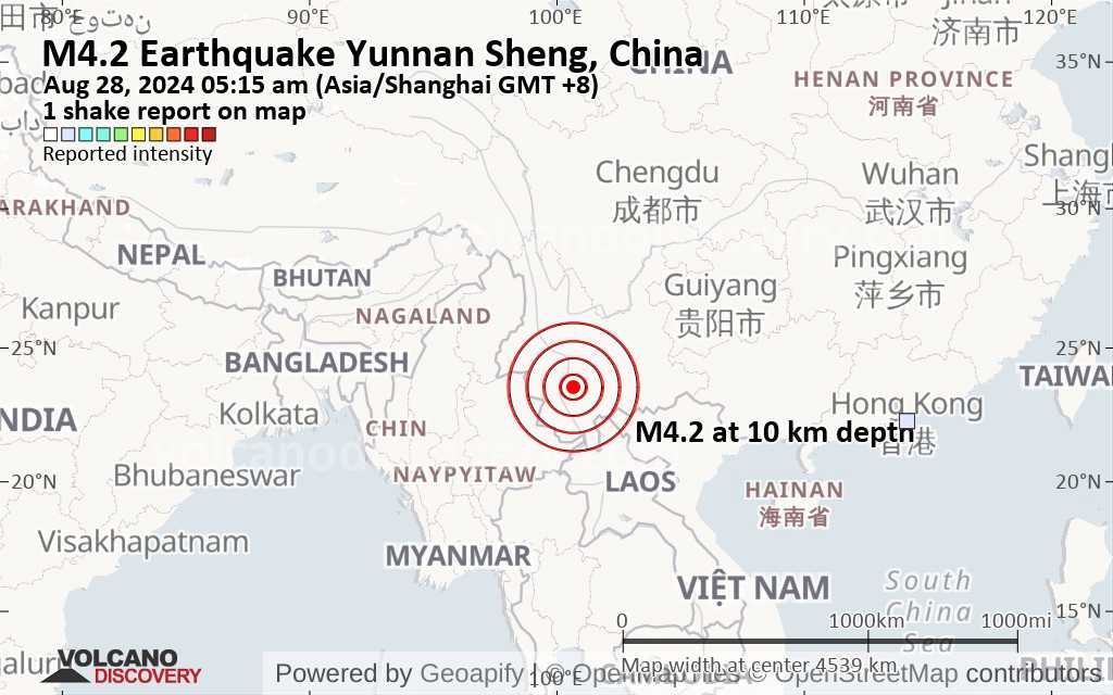 Earthquake epicenter map myanmar