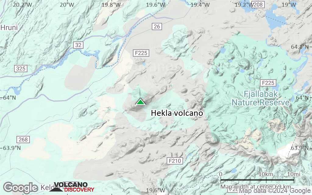 Terrain-type map of Hekla volcano (local scale small)