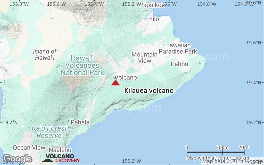 Terrain-type map of Kilauea volcano (local scale small)