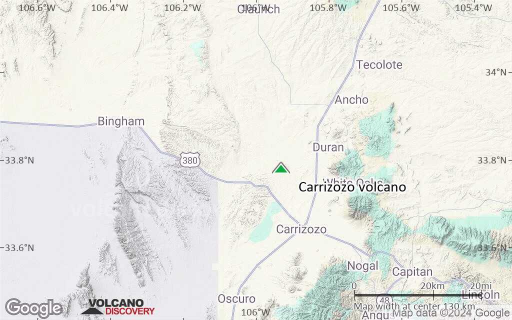 Terrain-type map of Carrizozo volcano (local scale small)