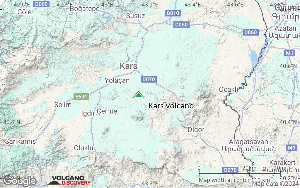 Terrain-type map of Kars volcano (local scale small)