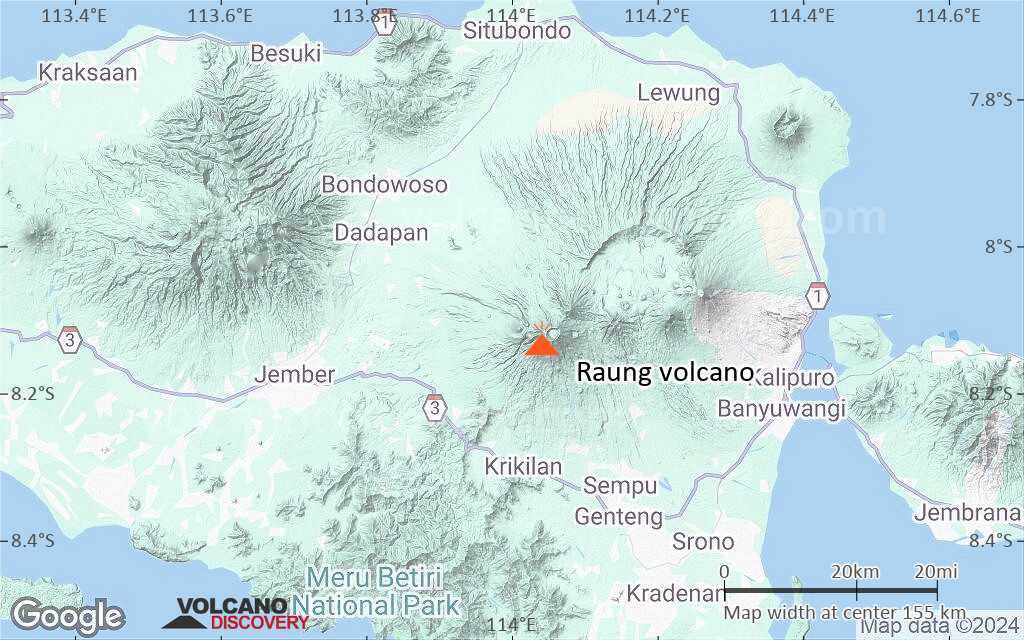 Terrain-type map of Raung volcano (local scale small)
