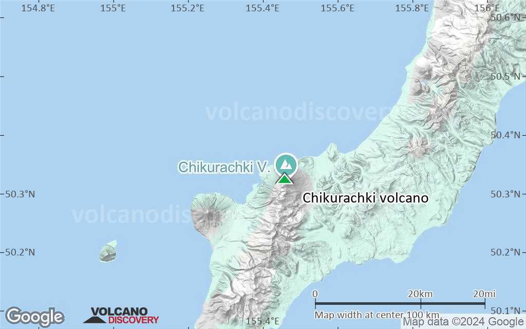 Terrain-type map of Chikurachki volcano (local scale small)