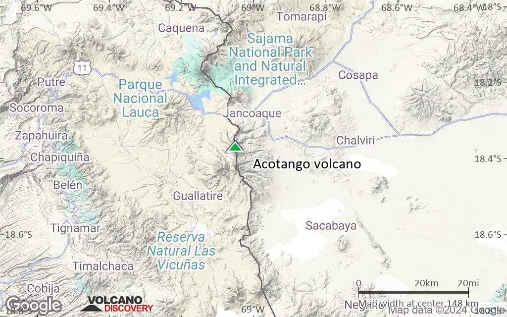 Terrain-type map of Acotango volcano (local scale small)