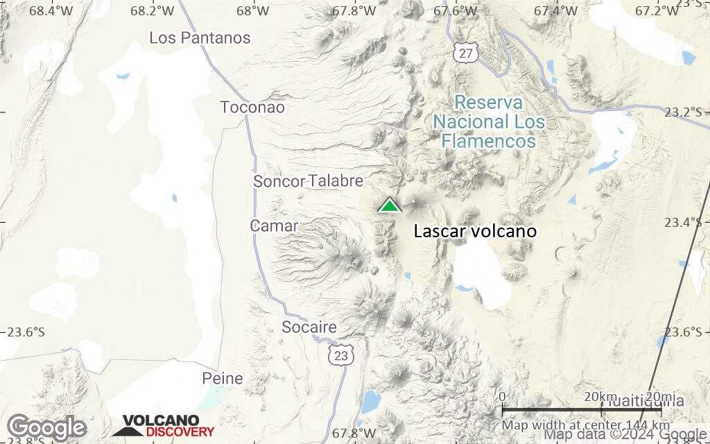 Terrain-type map of Lascar volcano (local scale small)