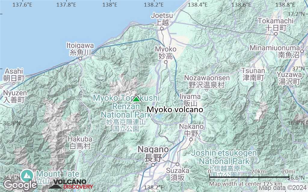 Terrain-type map of Myoko volcano (local scale small)