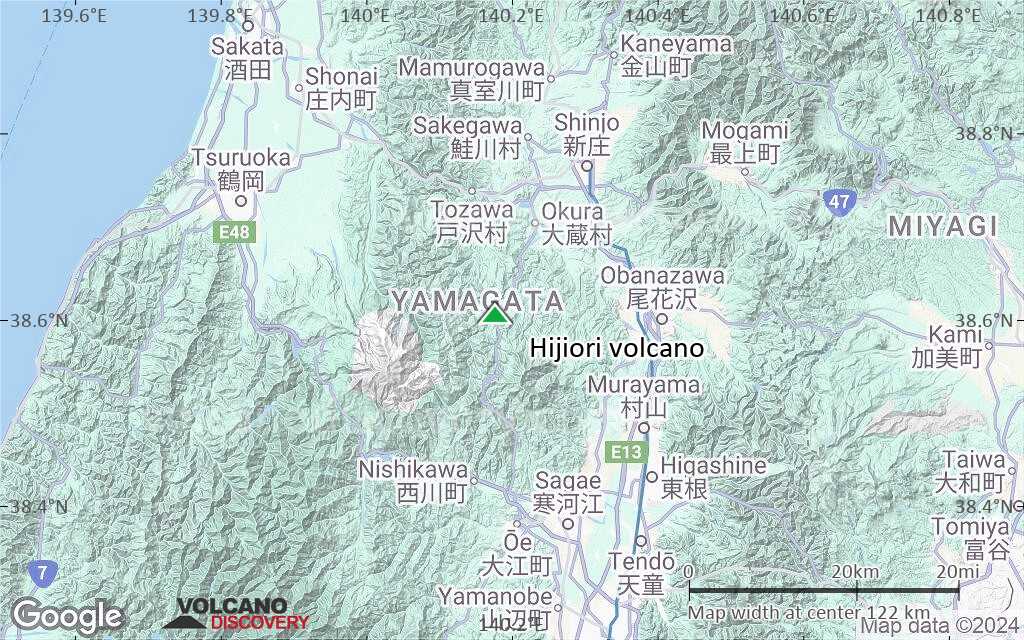 Terrain-type map of Hijiori volcano (local scale small)