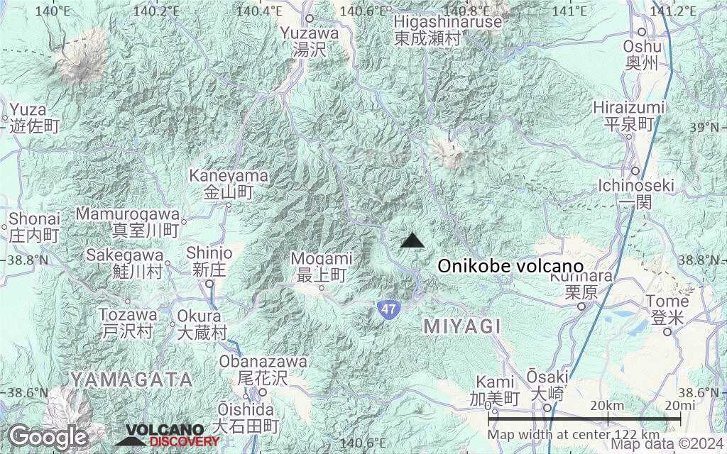 Terrain-type map of Onikobe volcano (local scale small)