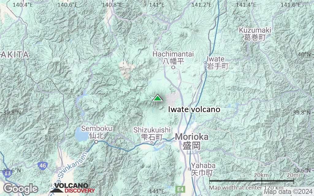 Terrain-type map of Iwate volcano (local scale small)