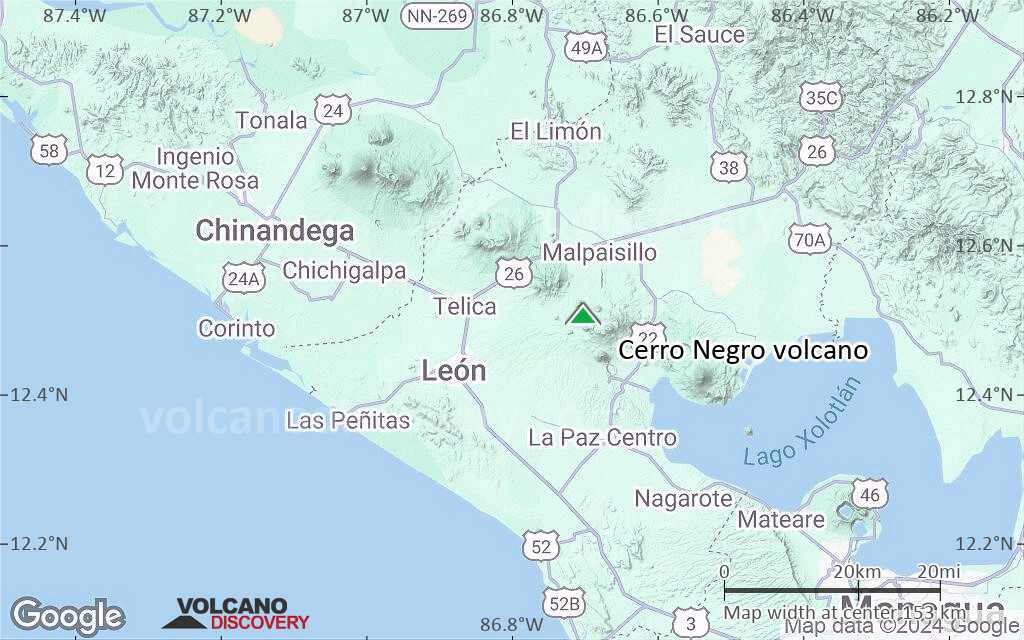 Terrain-type map of Cerro Negro volcano (local scale small)