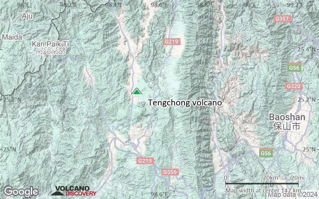 Terrain-type map of Tengchong volcano (local scale small)
