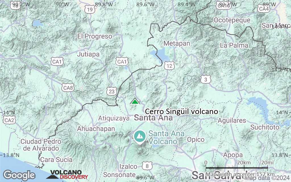 Terrain-type map of Cerro Singüil volcano (local scale small)