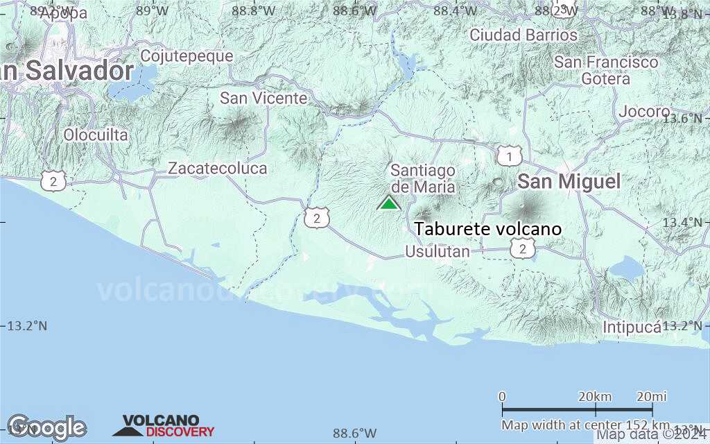 Terrain-type map of Taburete volcano (local scale small)