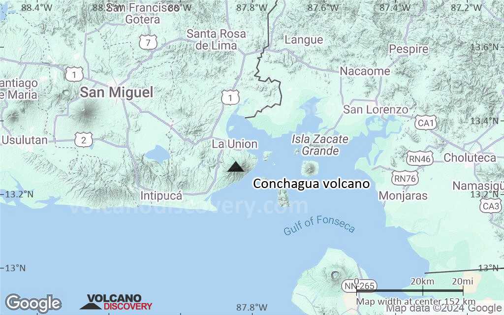 Terrain-type map of Conchagua volcano (local scale small)