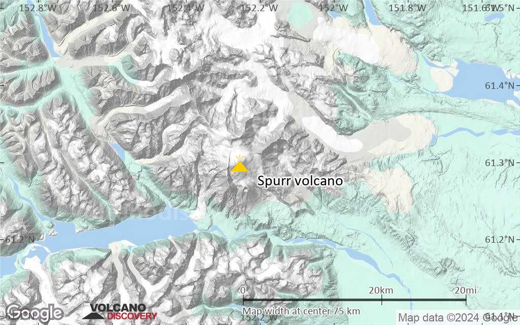 Terrain-type map of Spurr volcano (local scale small)