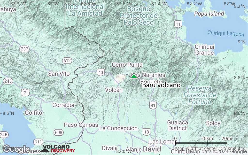 Terrain-type map of Baru volcano (local scale small)