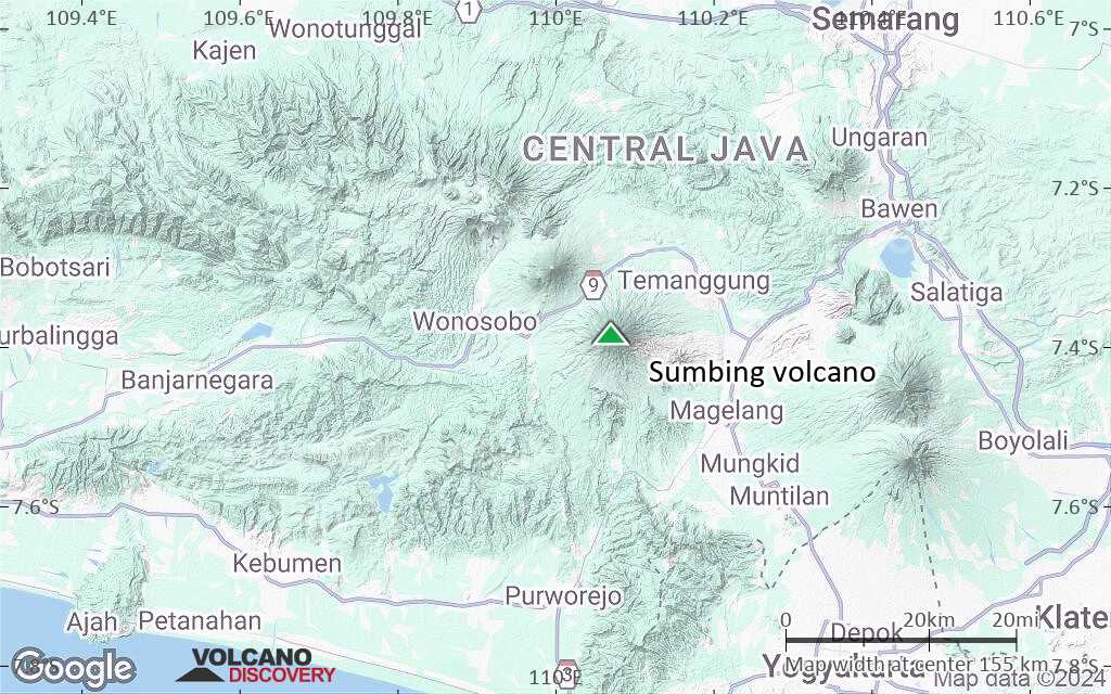 Terrain-type map of Sumbing volcano (local scale small)