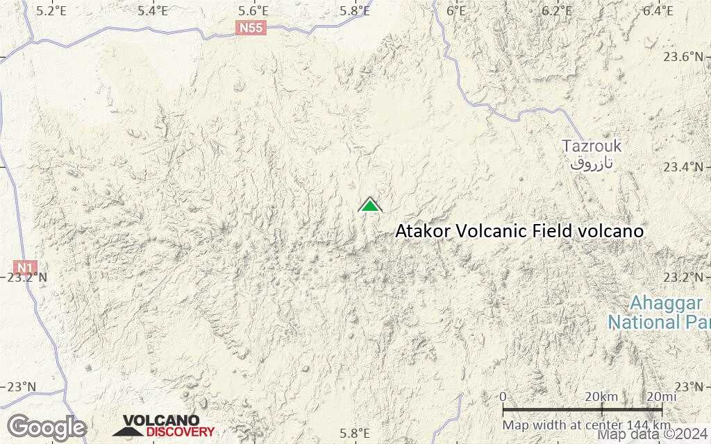 Terrain-type map of Atakor Volcanic Field volcano (local scale small)