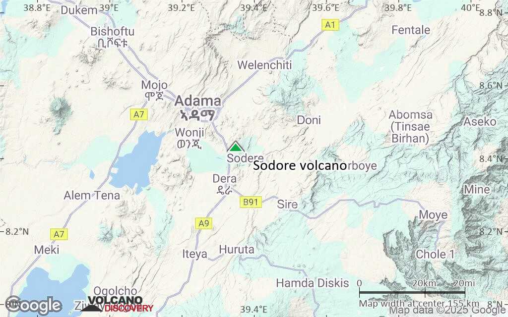 Terrain-type map of Sodore volcano (local scale small)