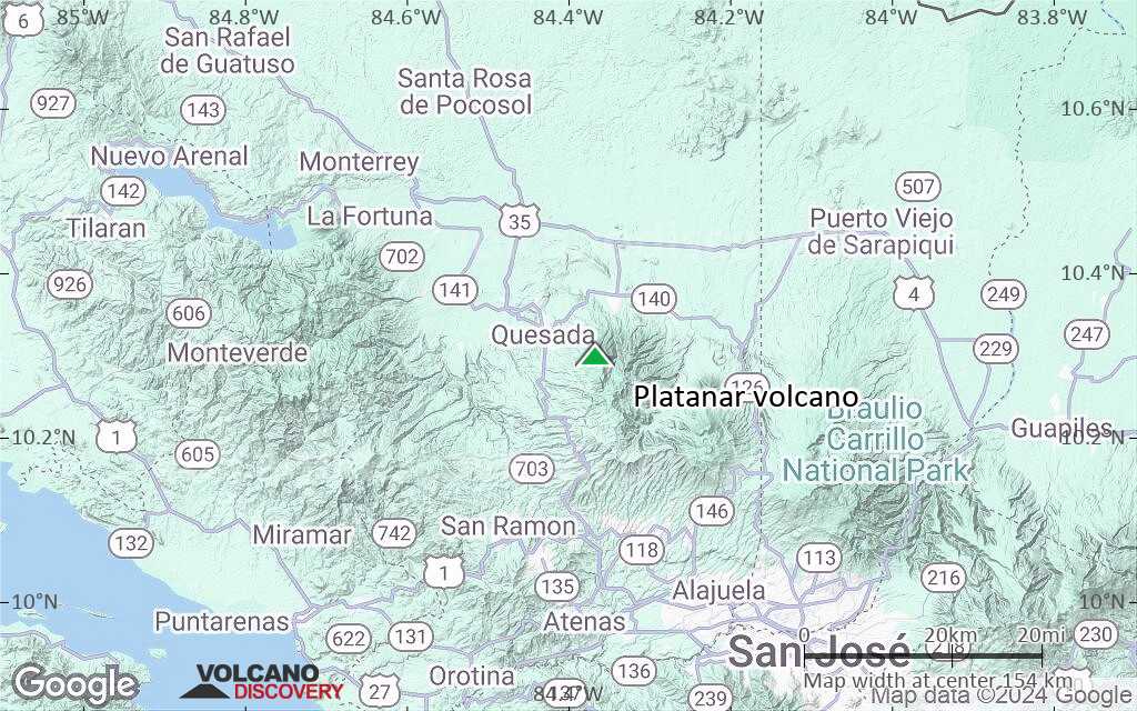 Terrain-type map of Platanar volcano (local scale small)