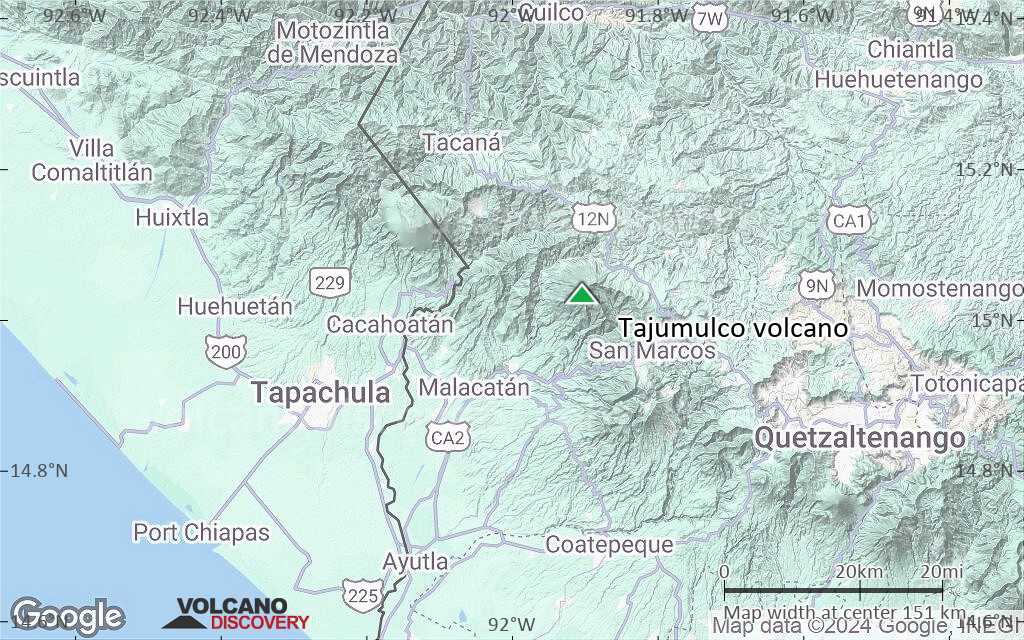 Terrain-type map of Tajumulco volcano (local scale small)