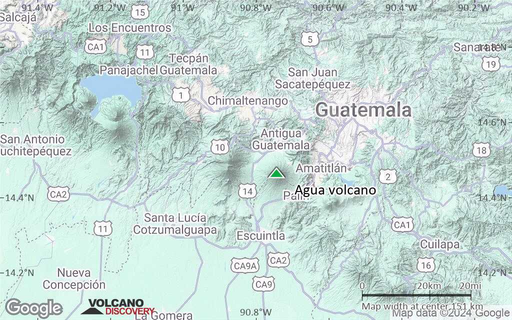 Terrain-type map of Agua volcano (local scale small)