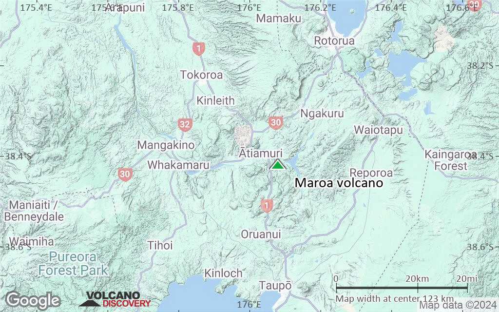 Terrain-type map of Maroa volcano (local scale small)