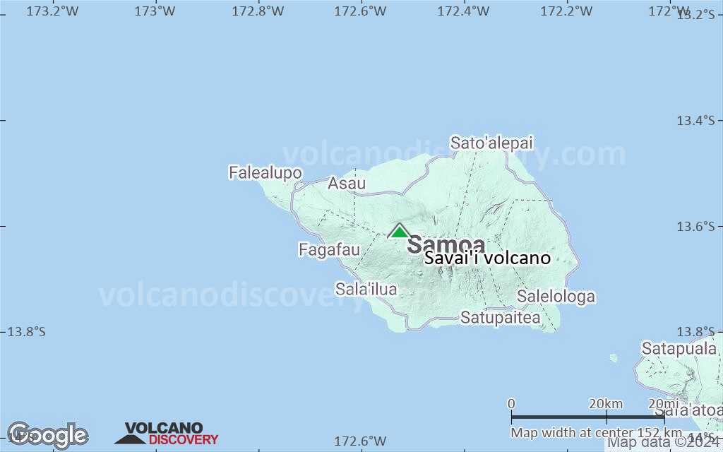 Terrain-type map of Savai'i volcano (local scale small)