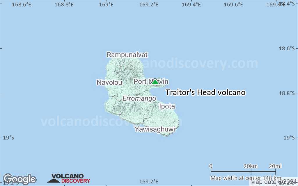 Terrain-type map of Traitor's Head volcano (local scale small)