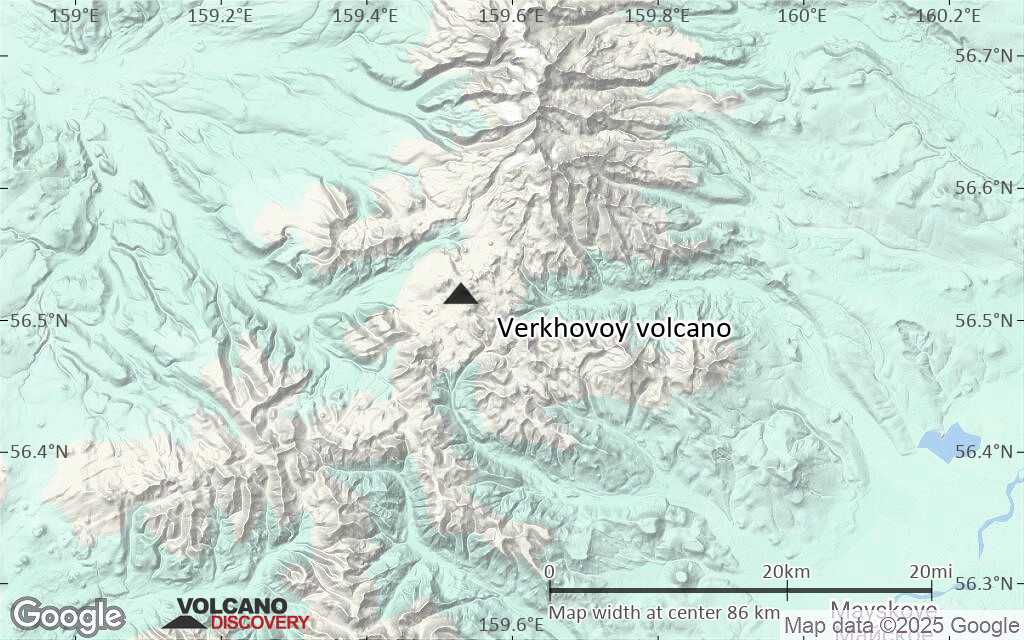 Terrain-type map of Verkhovoy volcano (local scale small)