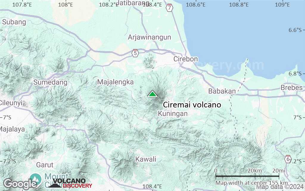 Terrain-type map of Ciremai volcano (local scale small)