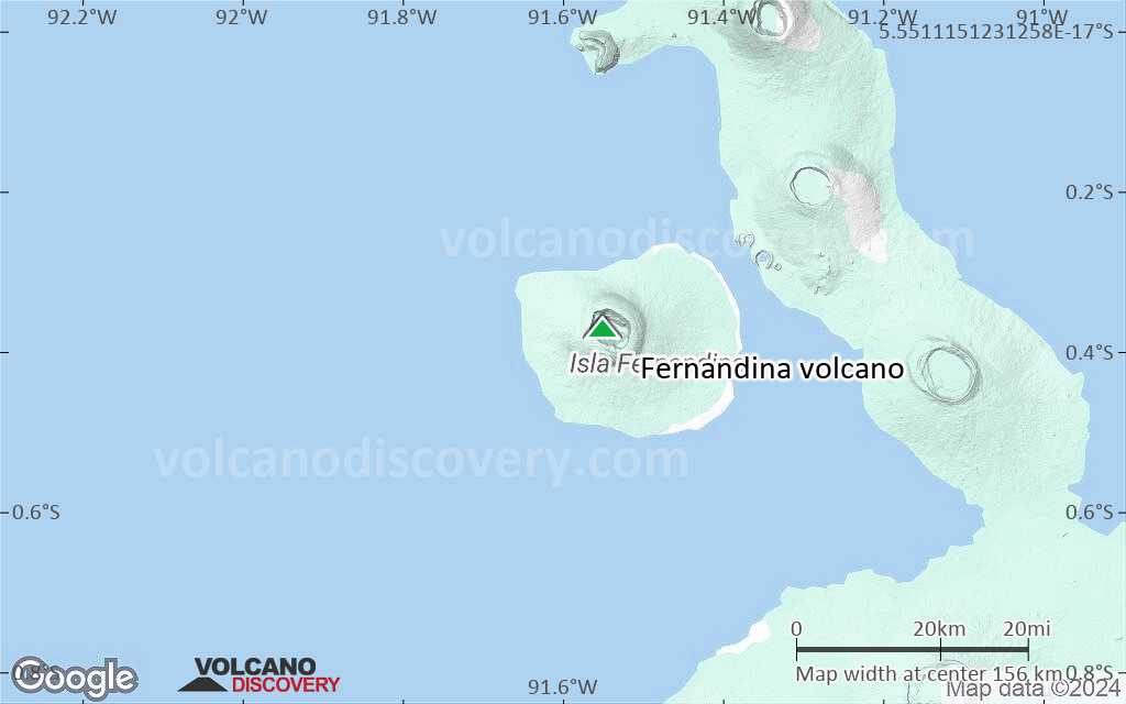 Terrain-type map of Fernandina volcano (local scale small)