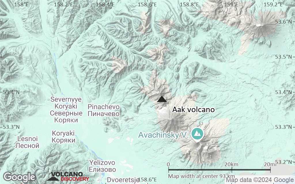 Terrain-type map of Aak volcano (local scale small)