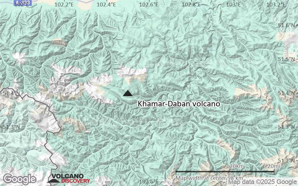 Terrain-type map of Khamar-Daban volcano (local scale small)