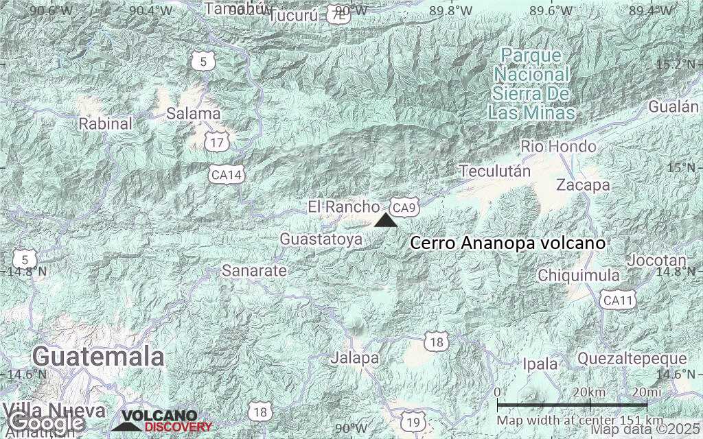 Terrain-type map of Cerro Ananopa volcano (local scale small)