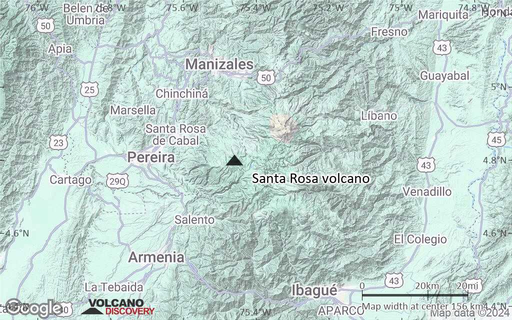 Terrain-type map of Santa Rosa volcano (local scale small)