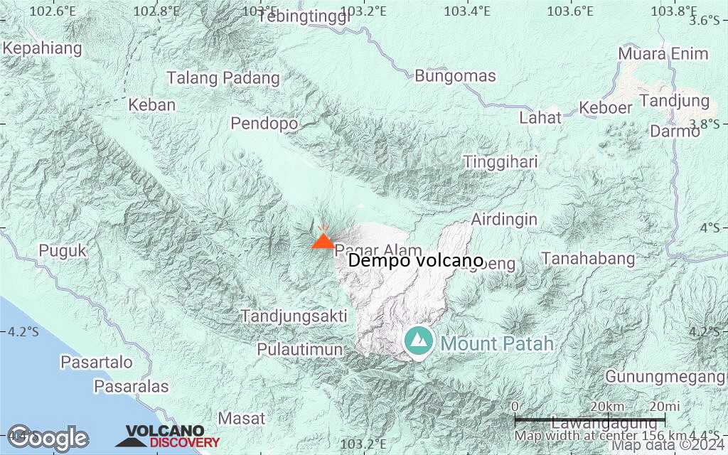 Terrain-type map of Dempo volcano (local scale small)