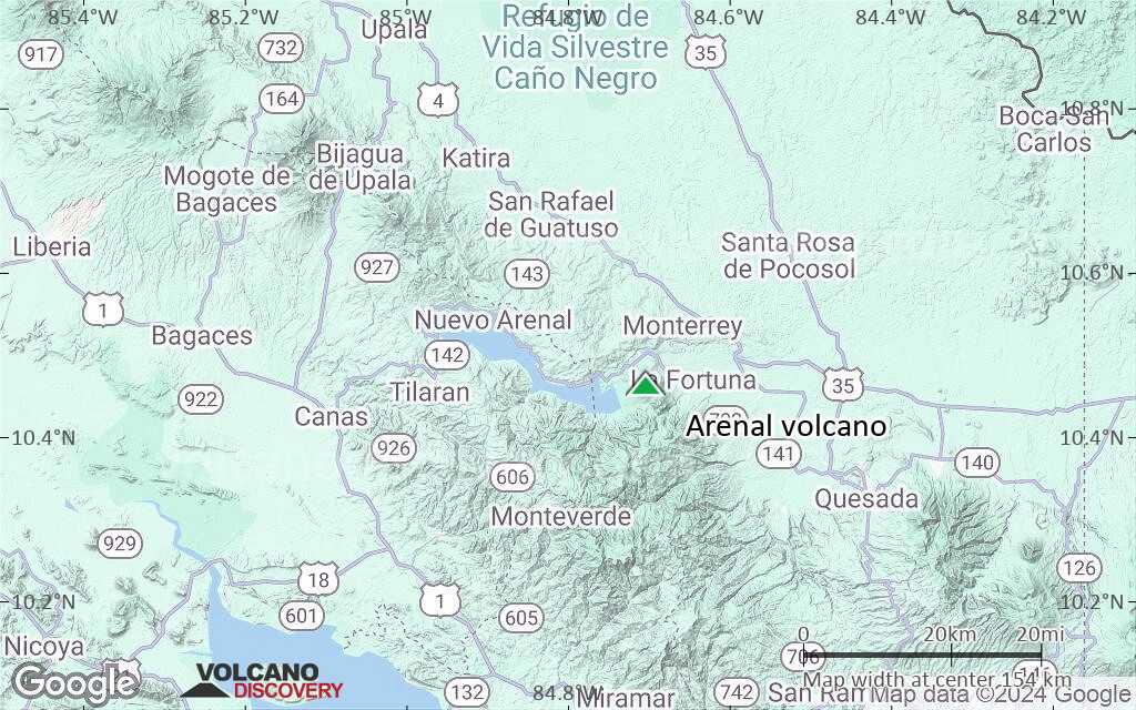 Terrain-type map of Arenal volcano (local scale small)