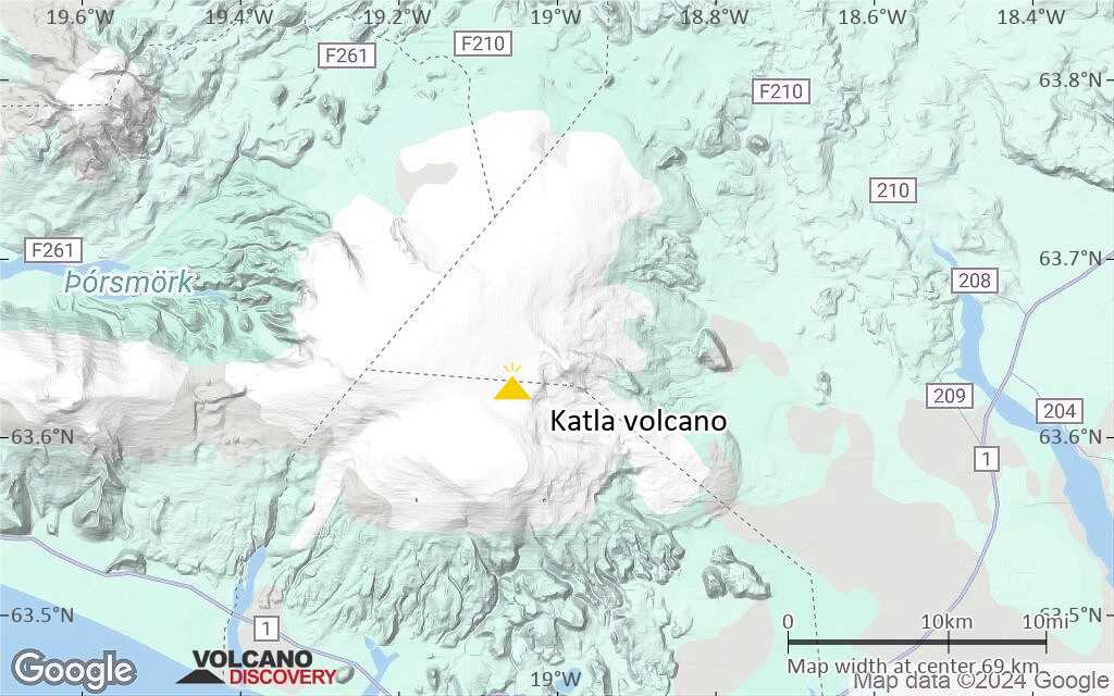Terrain-type map of Katla volcano (local scale small)