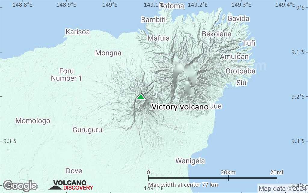 Terrain-type map of Victory volcano (scale of 10s of km)