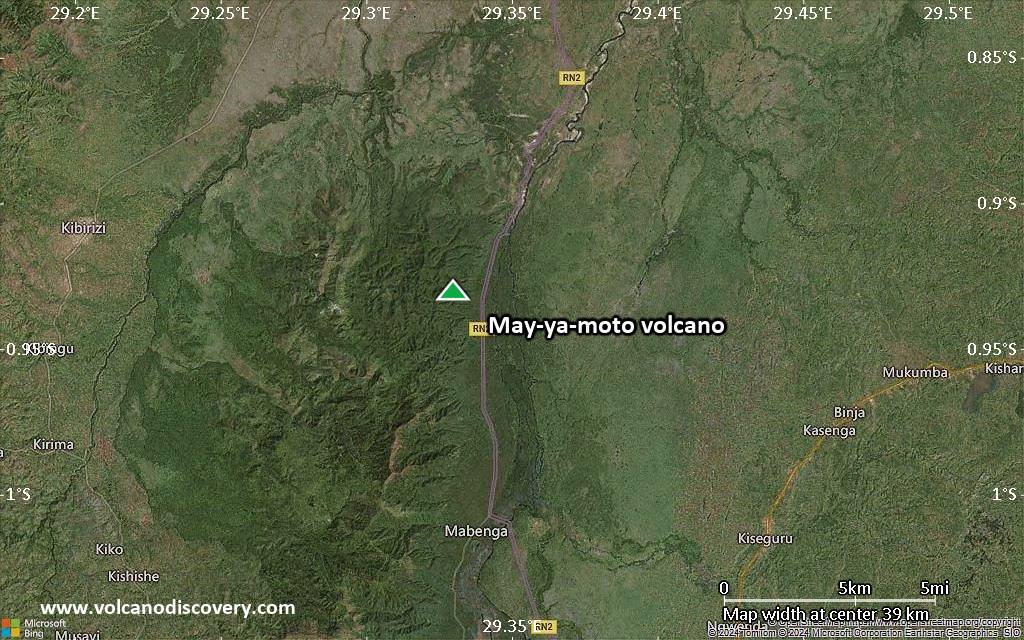 Satellite/aerial-type map of May-ya-moto volcano (scale of 20-40 km)