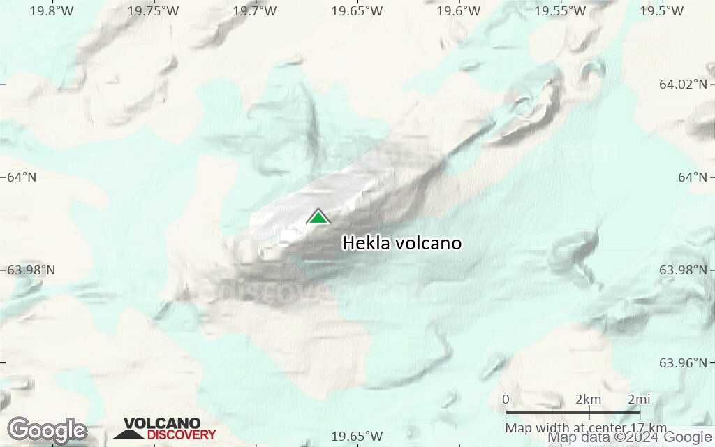Terrain-type map of Hekla volcano (scale of 20-40 km)