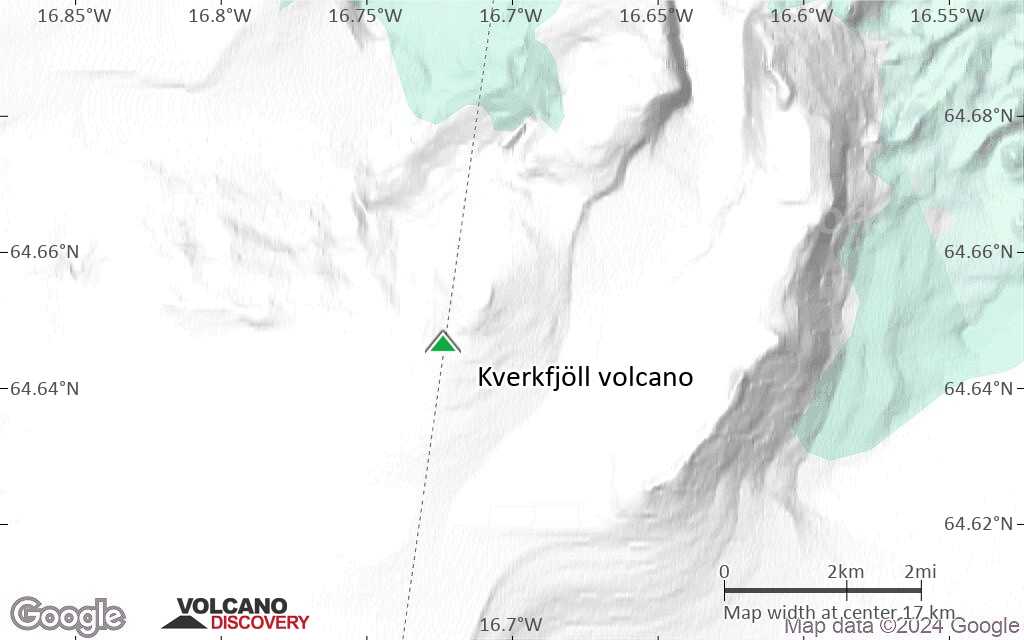 Terrain-type map of Kverkfjöll volcano (scale of 20-40 km)