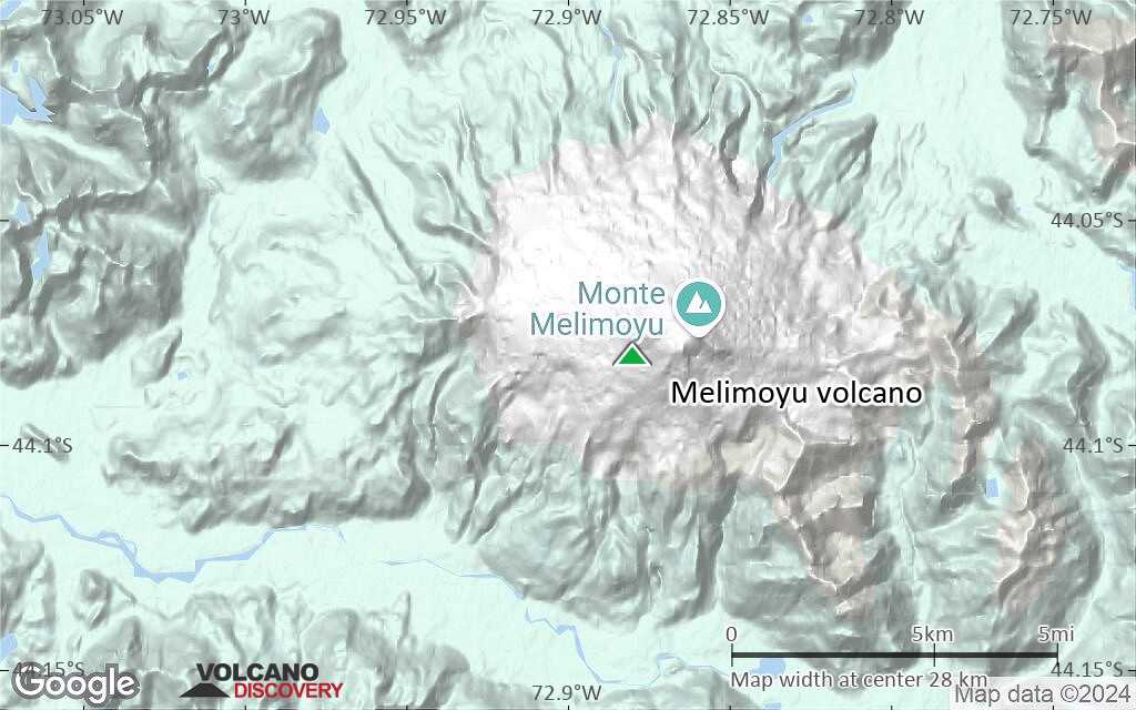 Terrain-type map of Melimoyu volcano (scale of 20-40 km)
