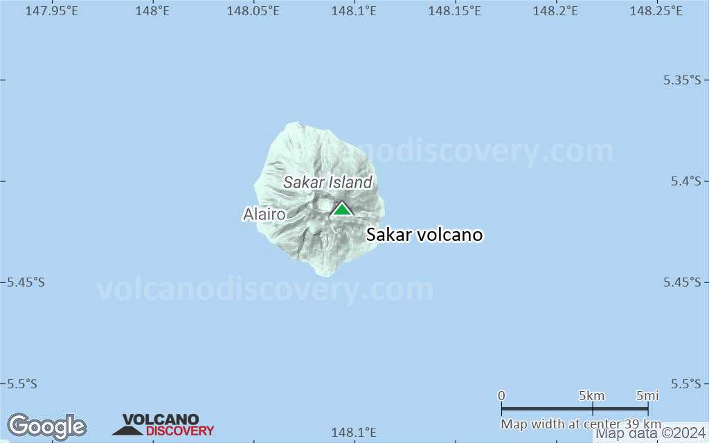 Terrain-type map of Sakar volcano (scale of 20-40 km)