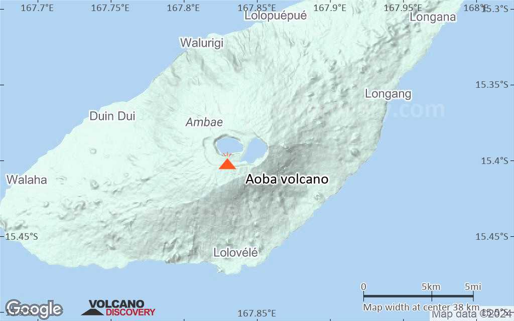 Terrain-type map of Aoba volcano (scale of 20-40 km)