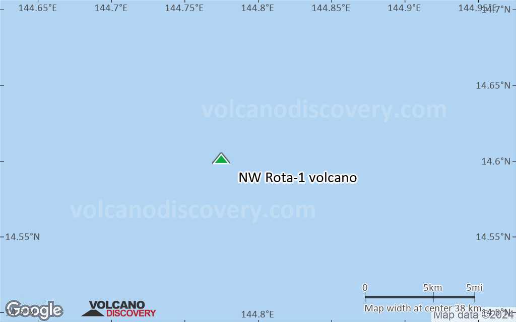 Terrain-type map of NW Rota-1 volcano (scale of 20-40 km)