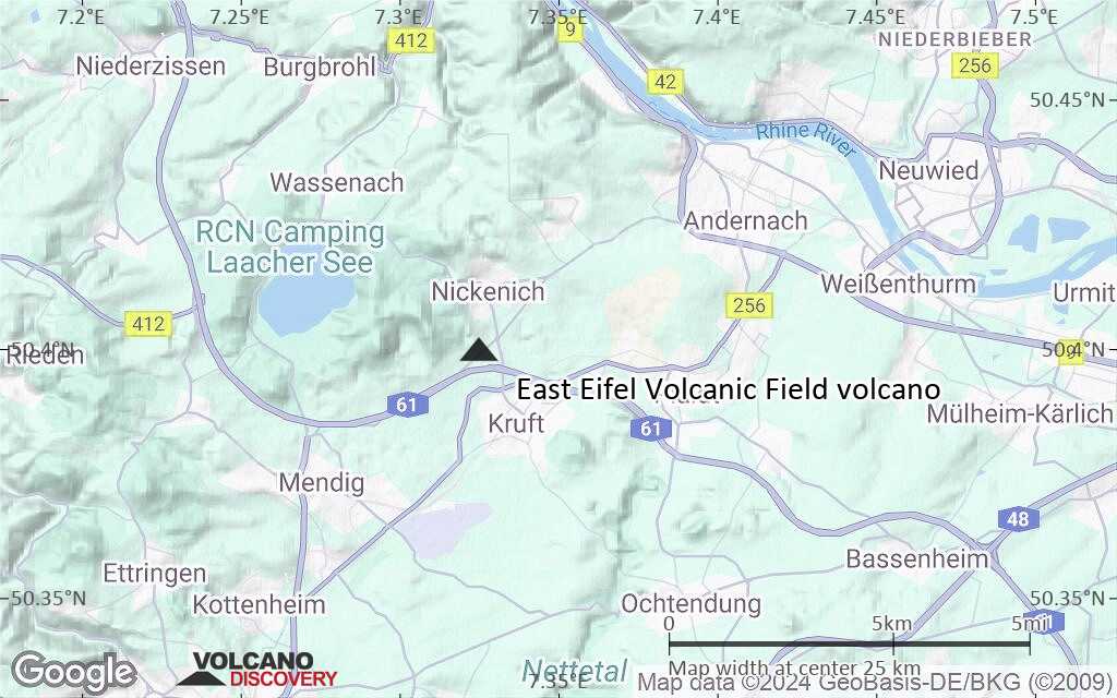 Terrain-type map of East Eifel Volcanic Field volcano (scale of 20-40 km)