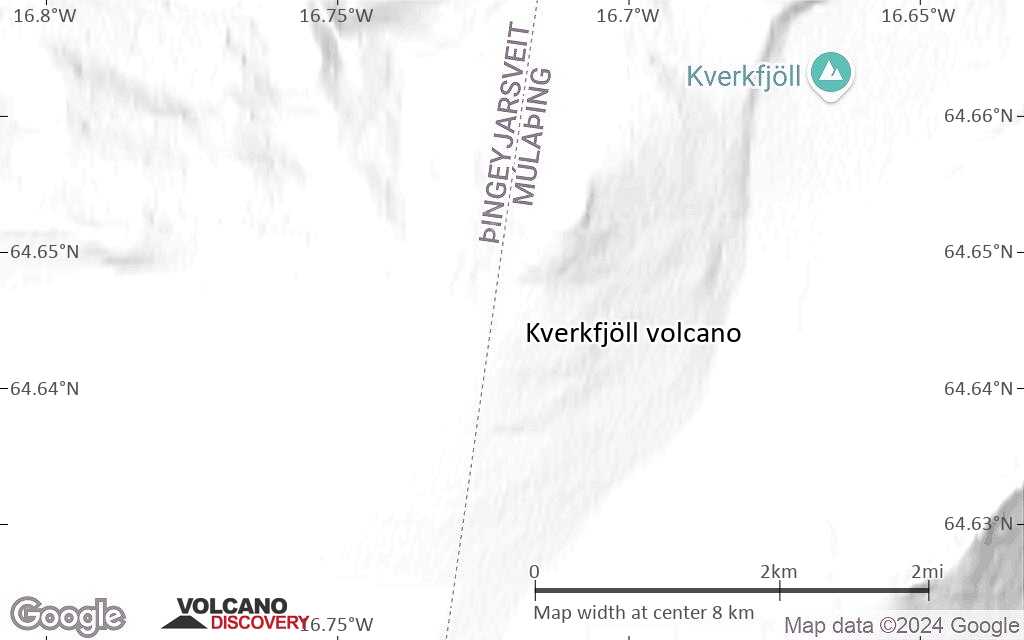 Terrain-type map of Kverkfjöll volcano (scale of approx. 10-20 km)