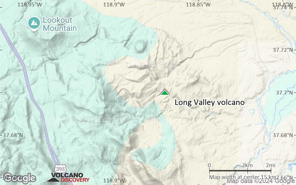 Terrain-type map of Long Valley volcano (scale of approx. 10-20 km)